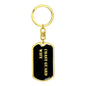 Coast Guard Wife v2 - Luxury Dog Tag Keychain