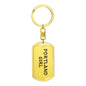 Portland Girl v4 - Luxury Dog Tag Keychain