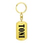 Toni v01 - Luxury Dog Tag Keychain
