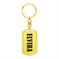 Elvira v01 - Luxury Dog Tag Keychain