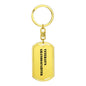 Veteran's Granddaughter - Luxury Dog Tag Keychain