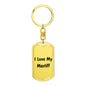 Love My Mastiff v4 - Luxury Dog Tag Keychain