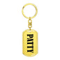 Patty v01 - Luxury Dog Tag Keychain