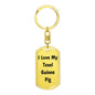 Love My Texel Guinea Pig - Luxury Dog Tag Keychain