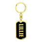 Lillie v02 - Luxury Dog Tag Keychain