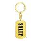 Sally v01 - Luxury Dog Tag Keychain