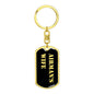 Airman's Wife v2 - Luxury Dog Tag Keychain