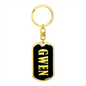 Gwen v02 - Luxury Dog Tag Keychain