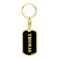 Thomas v3 - Luxury Dog Tag Keychain