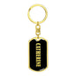 Catherine v02 - Luxury Dog Tag Keychain