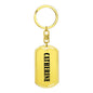 Catherine v01 - Luxury Dog Tag Keychain