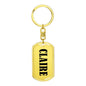 Claire v01 - Luxury Dog Tag Keychain