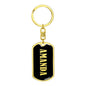 Amanda v02 - Luxury Dog Tag Keychain