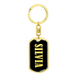 Silvia v02 - Luxury Dog Tag Keychain