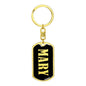 Mary v02 - Luxury Dog Tag Keychain
