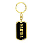 Martha v02 - Luxury Dog Tag Keychain
