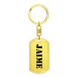 Jaime - Luxury Dog Tag Keychain