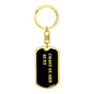 Coast Guard Aunt v2 - Luxury Dog Tag Keychain