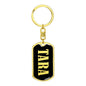 Tara v02 - Luxury Dog Tag Keychain