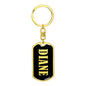 Diane v02 - Luxury Dog Tag Keychain