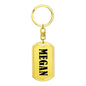 Megan v01 - Luxury Dog Tag Keychain