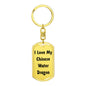 Love My Chinese Water Dragon - Luxury Dog Tag Keychain