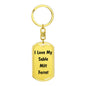 Love My Sable Mitt Ferret - Luxury Dog Tag Keychain