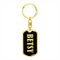 Betsy v02 - Luxury Dog Tag Keychain