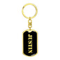 Justin v3 - Luxury Dog Tag Keychain