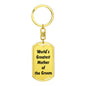 World's Greatest Mother of the Groom - Luxury Dog Tag Keychain