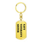 Navy Veteran's Sister - Luxury Dog Tag Keychain