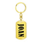 Joan v01 - Luxury Dog Tag Keychain