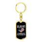 My Heart Belongs To A Combat Veteran - Luxury Dog Tag Keychain