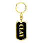 Clay v3 - Luxury Dog Tag Keychain