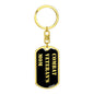 Combat Veteran's Mom v2 - Luxury Dog Tag Keychain