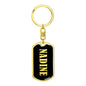 Nadine v02 - Luxury Dog Tag Keychain