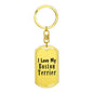Love My Boston Terrier - Luxury Dog Tag Keychain
