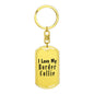 Love My Border Collie - Luxury Dog Tag Keychain