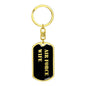Air Force Wife v2 - Luxury Dog Tag Keychain