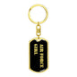 Air Force Girl v2 - Luxury Dog Tag Keychain