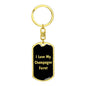 Love My Champagne Ferret v2 - Luxury Dog Tag Keychain