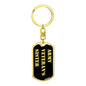 Army Veteran's Sister v2 - Luxury Dog Tag Keychain