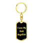 Love My Gold Angelfish v2 - Luxury Dog Tag Keychain
