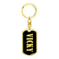 Vicky v02 - Luxury Dog Tag Keychain