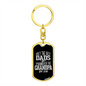Only The Best Dads Get Promoted To Grandpa 2018 - Luxury Dog Tag Keychain