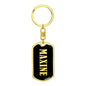 Maxine v02 - Luxury Dog Tag Keychain