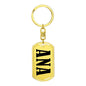 Ana v01 - Luxury Dog Tag Keychain