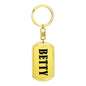 Betty v01 - Luxury Dog Tag Keychain