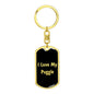 Love My Puggle v5 - Luxury Dog Tag Keychain