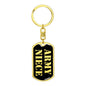 Army Niece v2 - Luxury Dog Tag Keychain